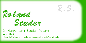 roland studer business card